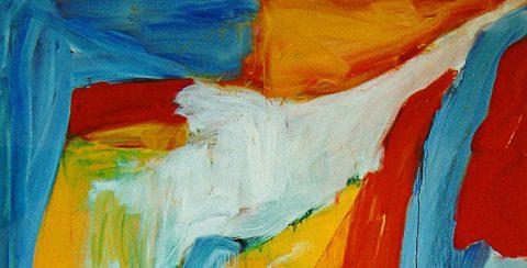 Section of large abstract oil painting; public domain